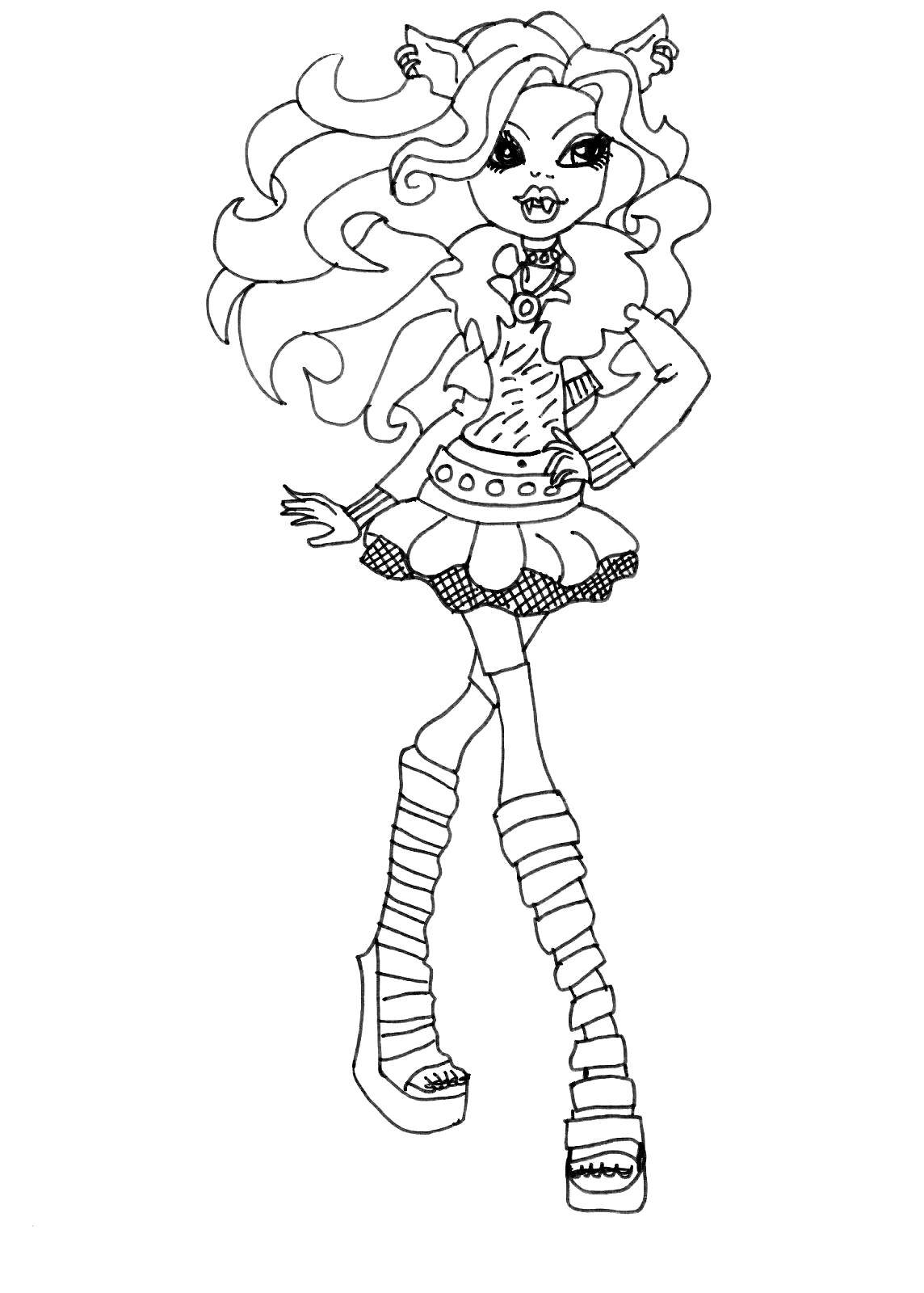 Coloring Glamorous student. Category monster high. Tags:  Monster High.
