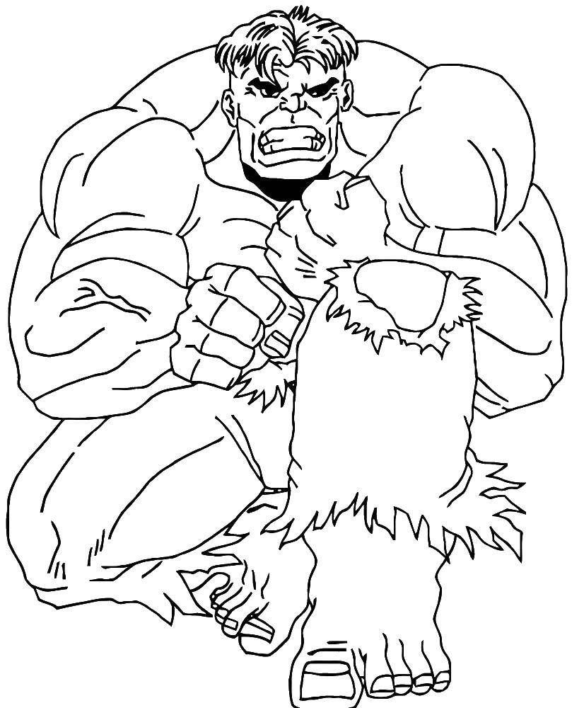 Coloring Hulk. Category cartoons. Tags:  Hulk.