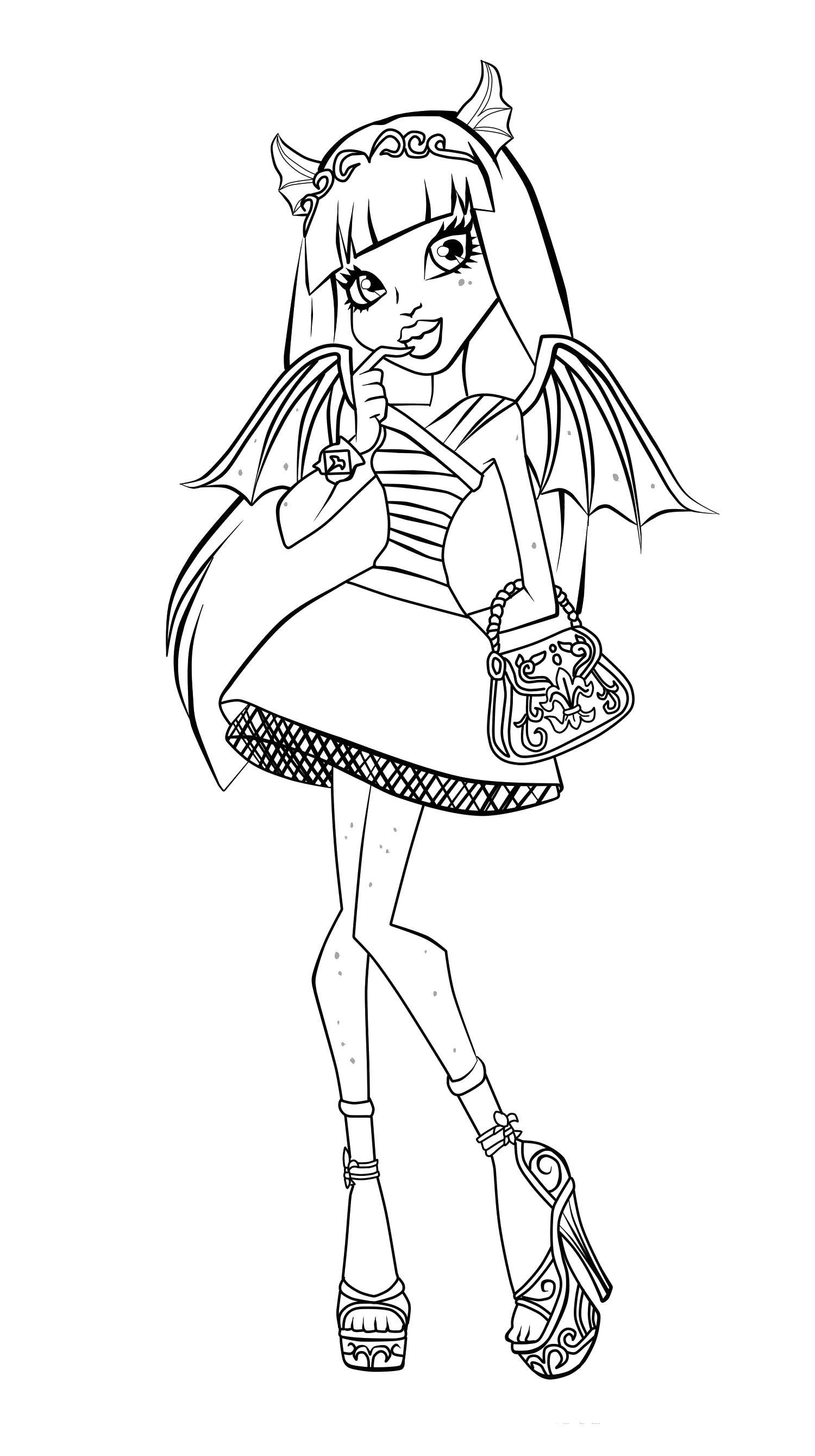 Coloring Cutie student. Category school of monsters. Tags:  Monster High.