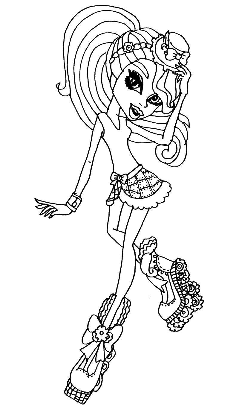 Coloring Unusual shoes. Category monster high. Tags:  Monster High.