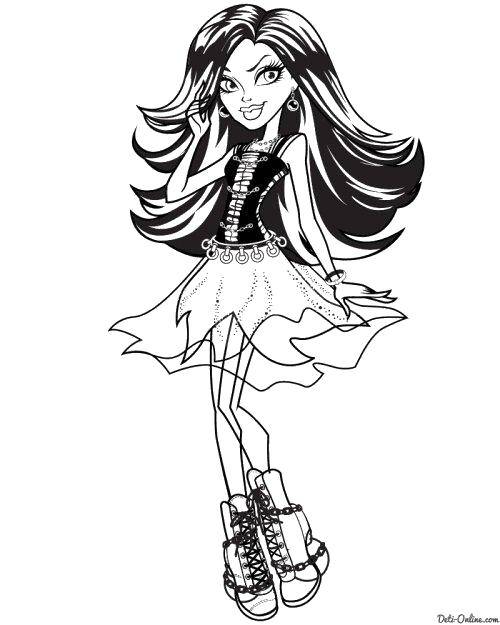 Coloring Stylish student. Category monster high. Tags:  Monster High.