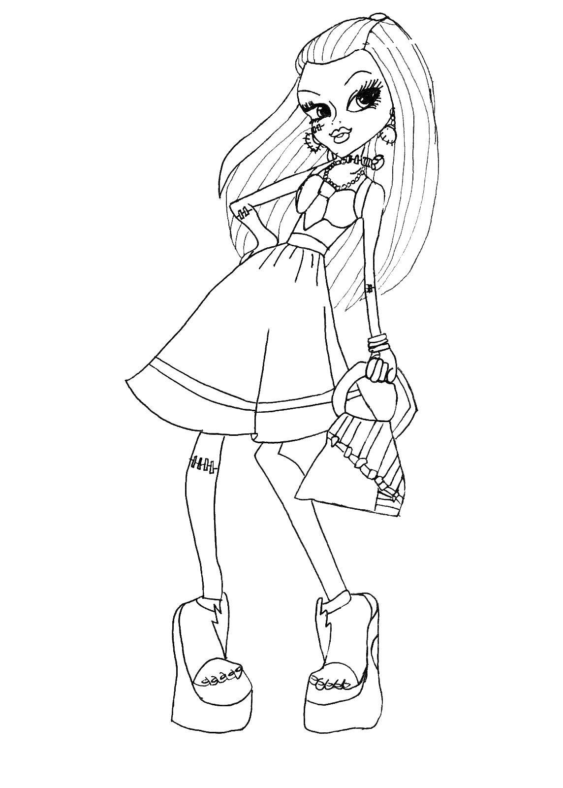 Coloring Stylish monster. Category monster high. Tags:  Monster High.