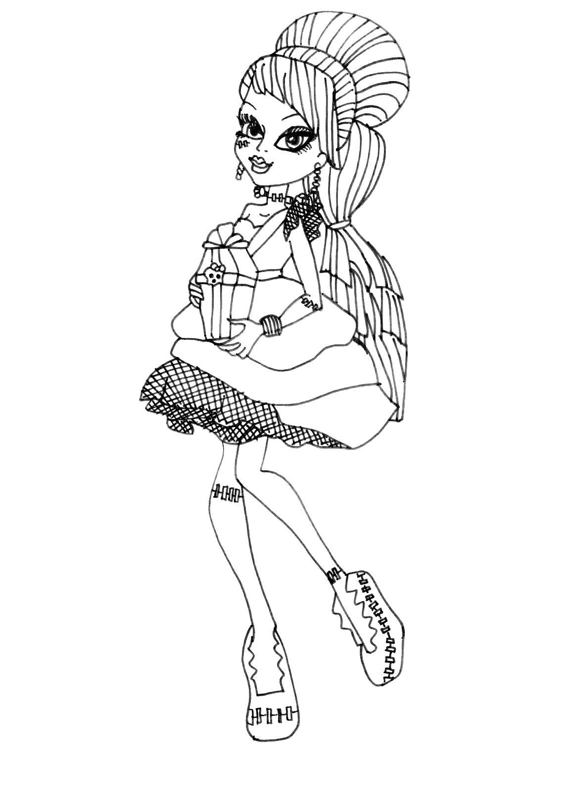 Coloring Stylish outfit. Category monster high. Tags:  Monster High.