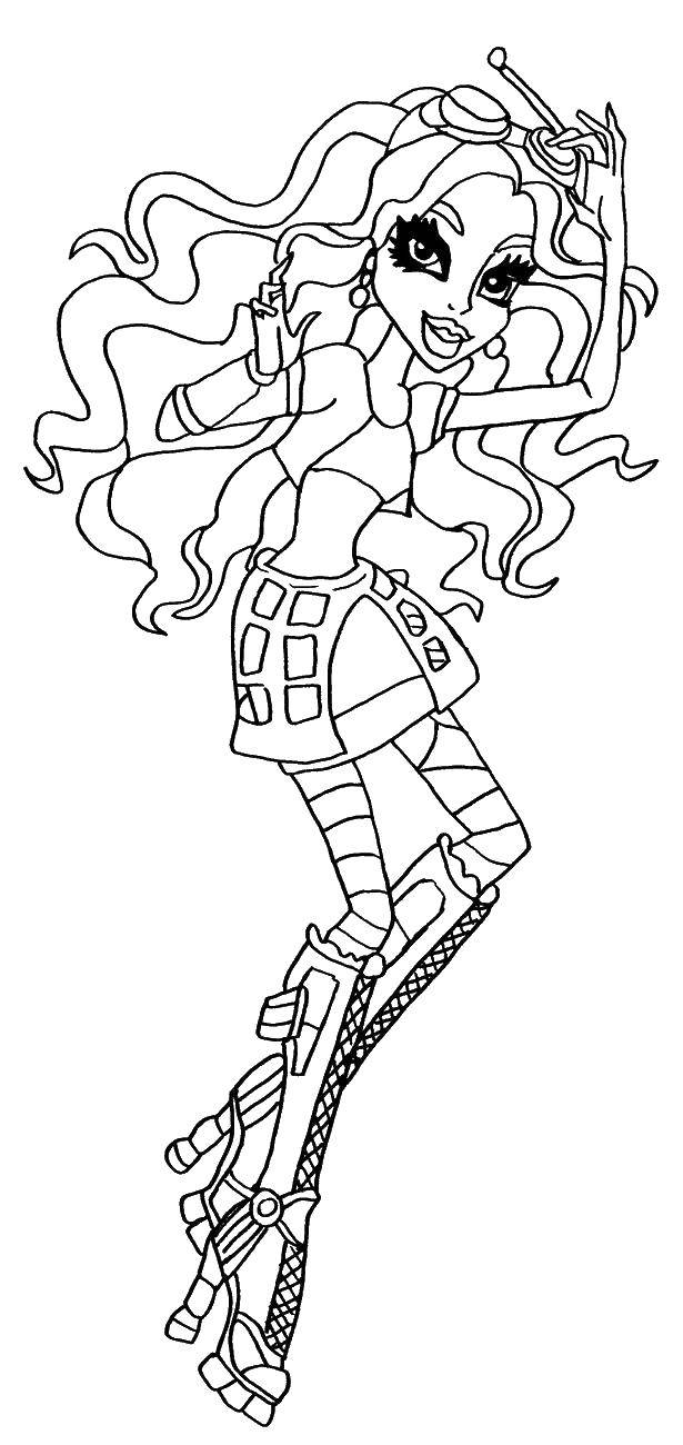 Coloring Funny student. Category monster high. Tags:  Monster High.
