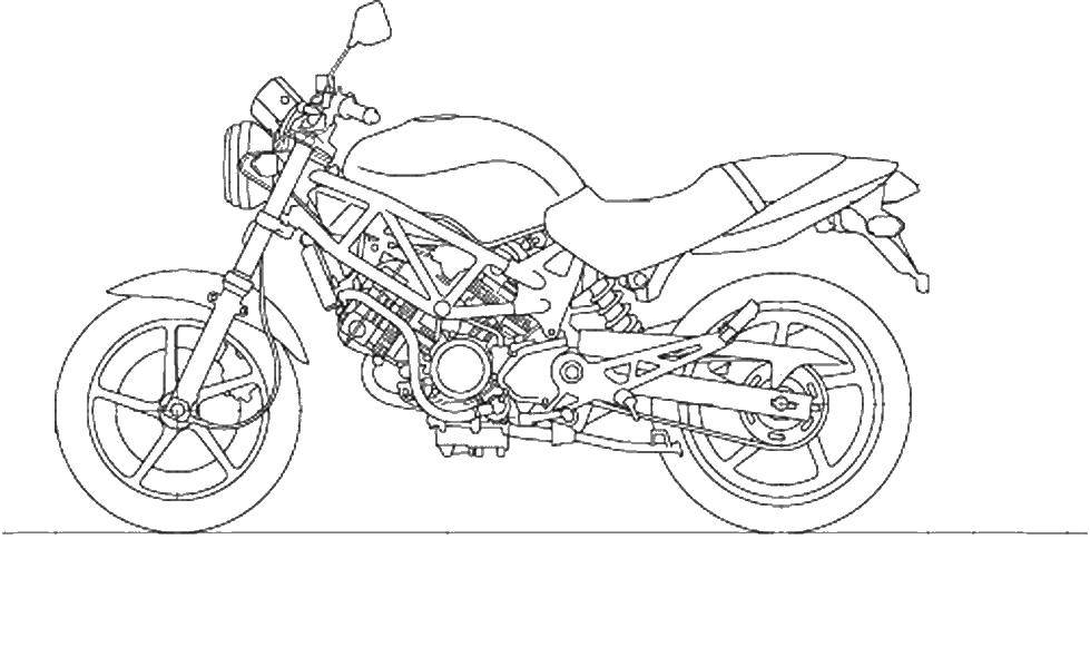 Опис: розмальовки  Мотоцикл. Категорія: для хлопчиків. Теги:  мотоцикл.