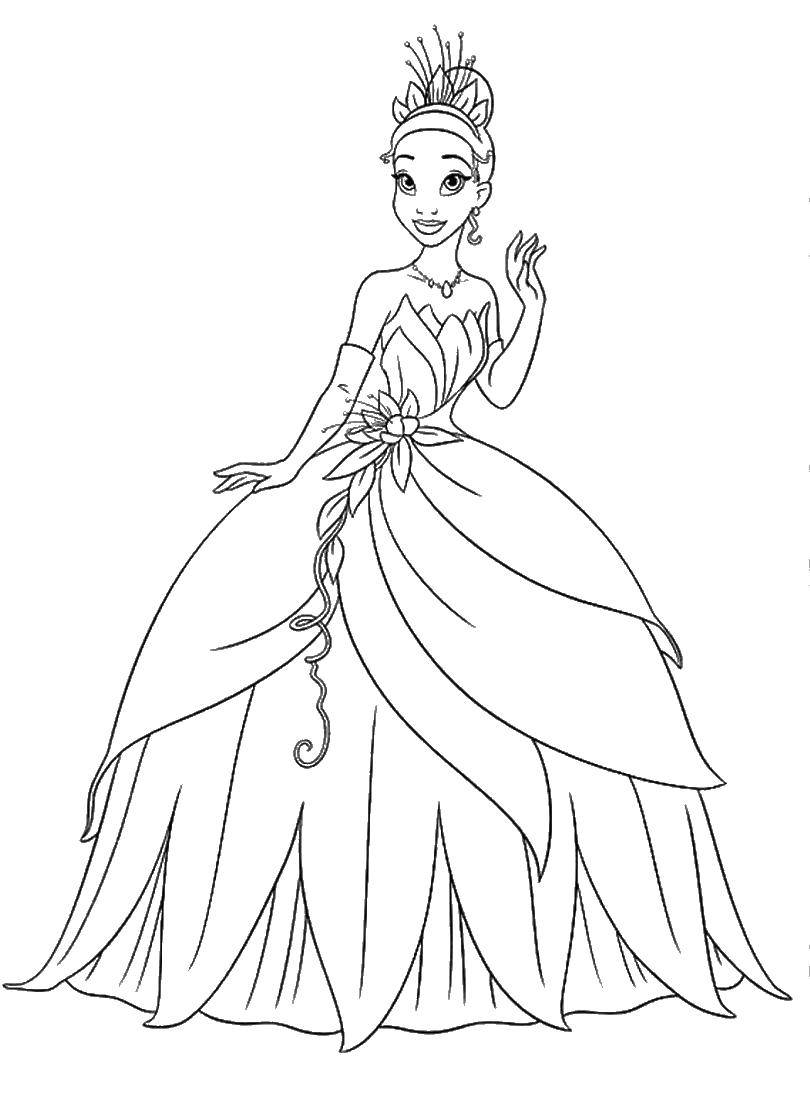 Название: Раскраска Диснеевская принцесска. Категория: Диснеевские мультфильмы. Теги: Дисней, принцесса.