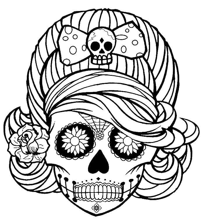 Coloring Gothic. Category Skull. Tags:  Skull, patterns.