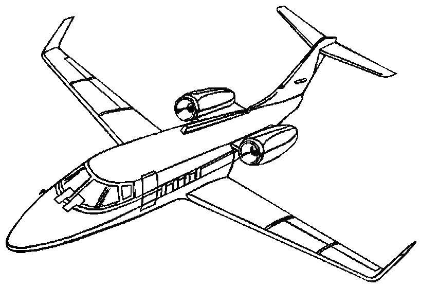 Coloring A passenger plane. Category for boys . Tags:  plane.