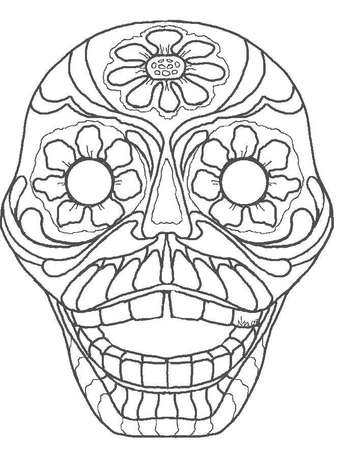 Coloring A strange skull. Category Skull. Tags:  Skull, patterns.