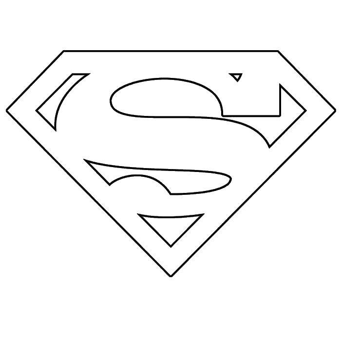 Название: Раскраска Знак супермэна. Категория: Комиксы. Теги: Комиксы.