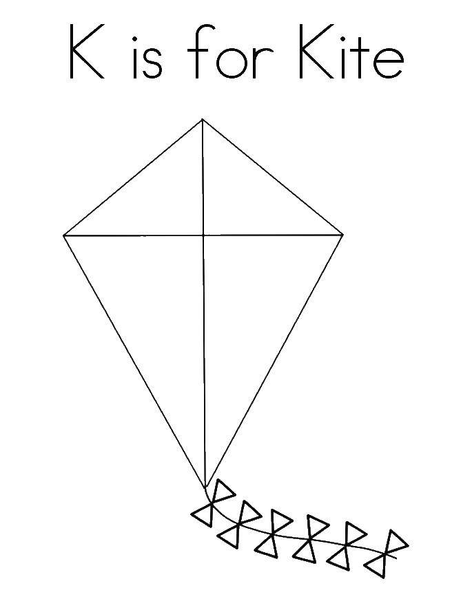 Coloring To. Category a kite. Tags:  English.