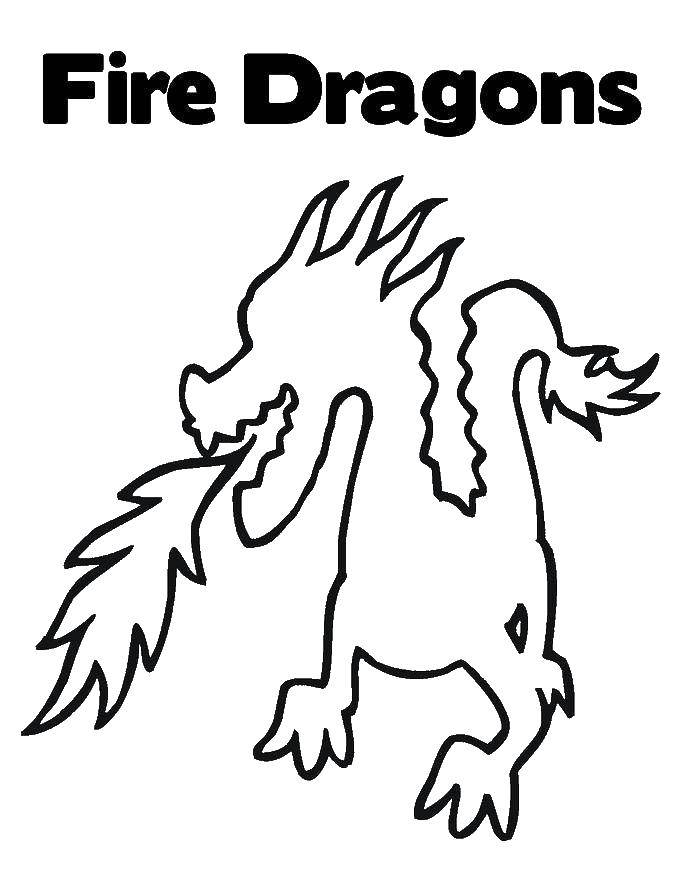 Coloring Fire dragon. Category Dragons. Tags:  Dragons.