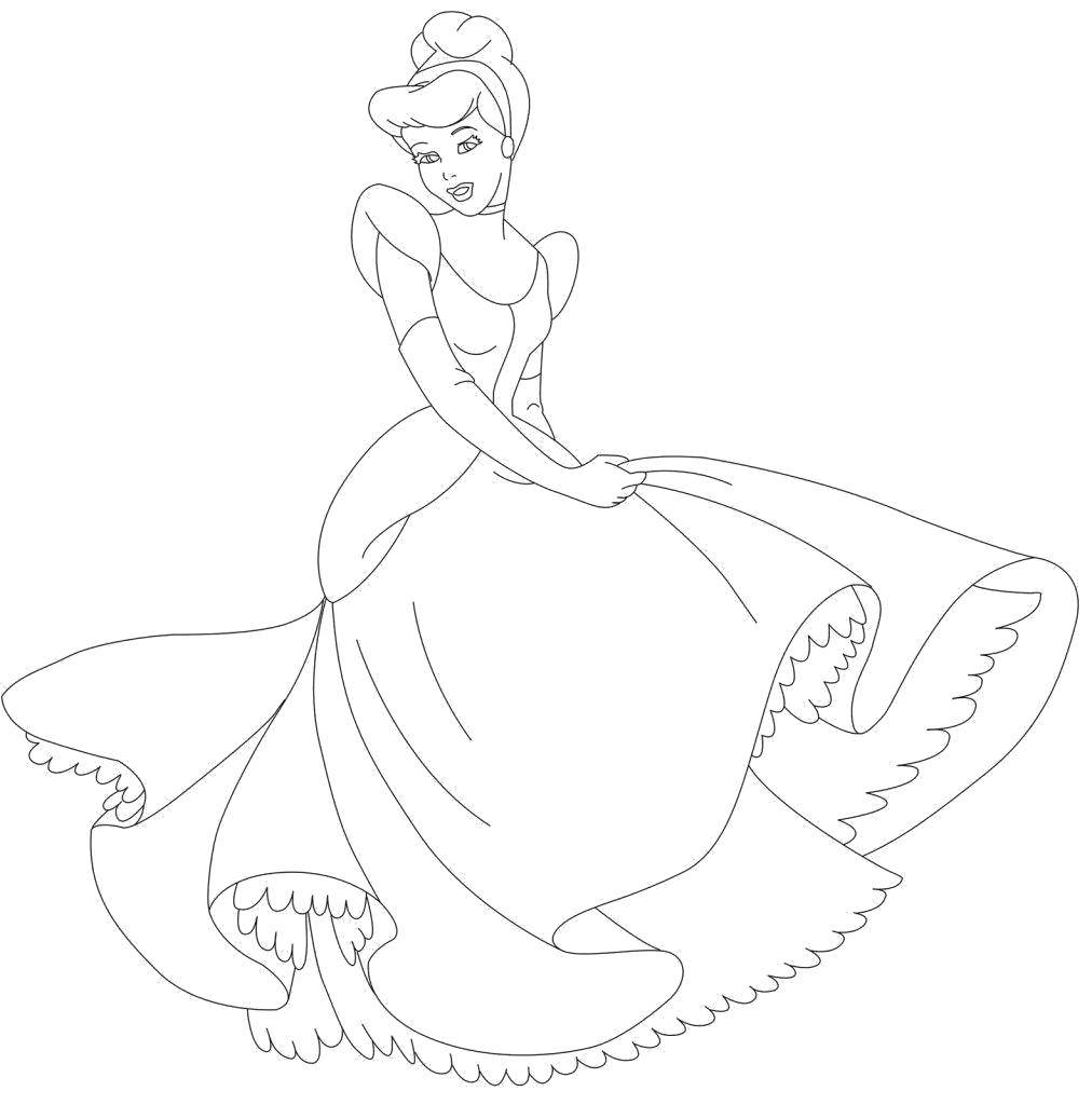 Coloring Cinderella.. Category Disney cartoons. Tags:  Disney, Cinderella.