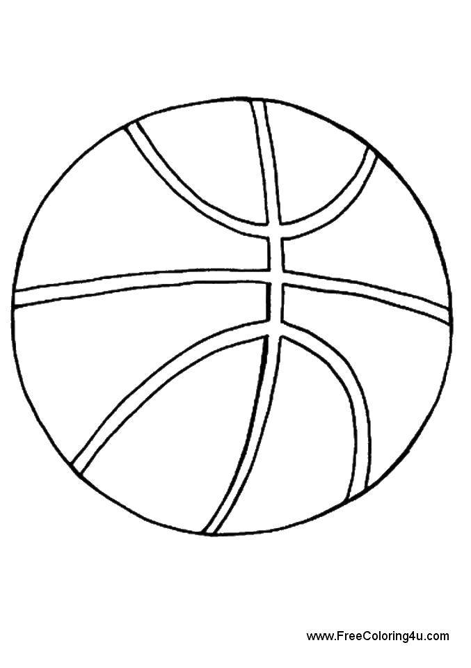 Название: Раскраска Баскетбольный мячик. Категория: баскетбол. Теги: Спорт, баскетбол, мяч, игра.