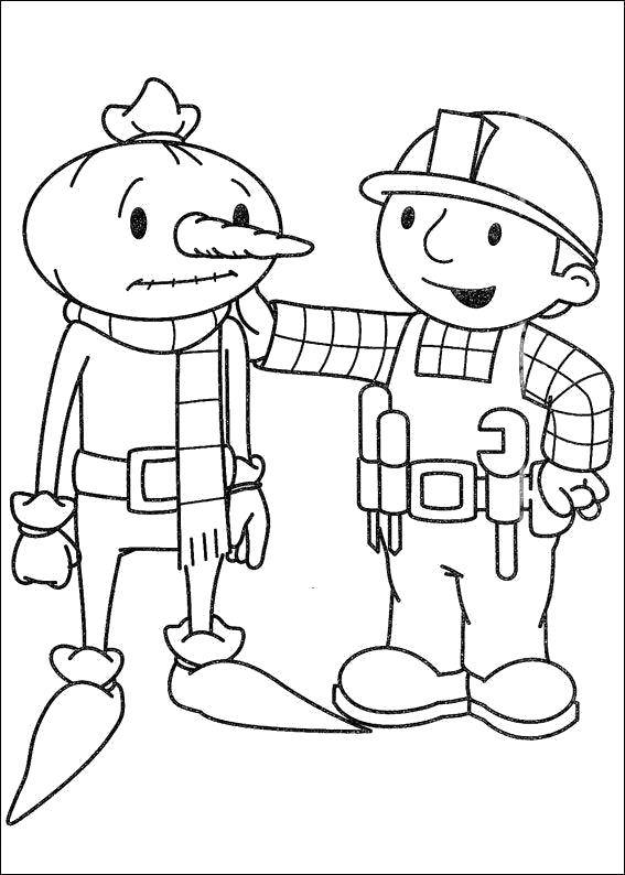 Coloring Bob and Scarecrow. Category Bob the Builder. Tags:  Builder, tools, building.