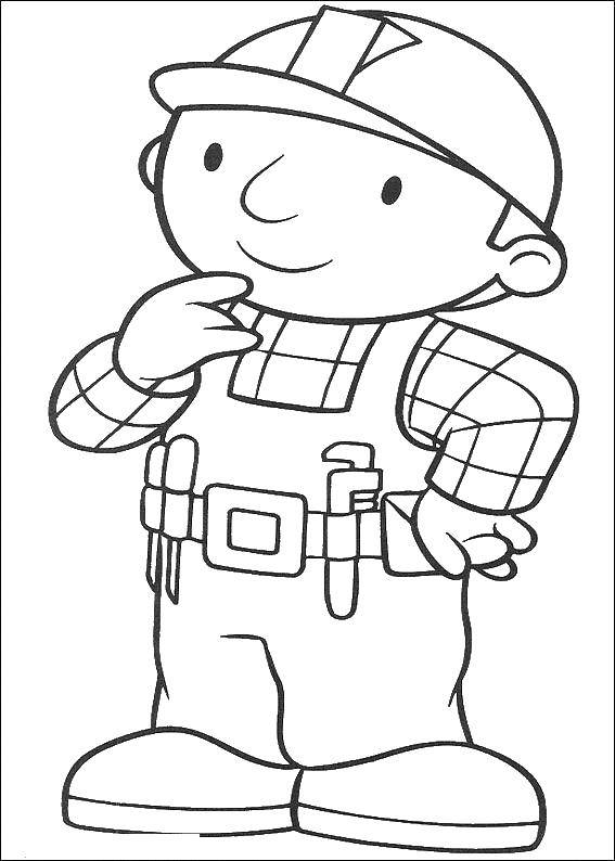Coloring Bob the Builder. Category Bob the Builder. Tags:  Builder, tools, building.
