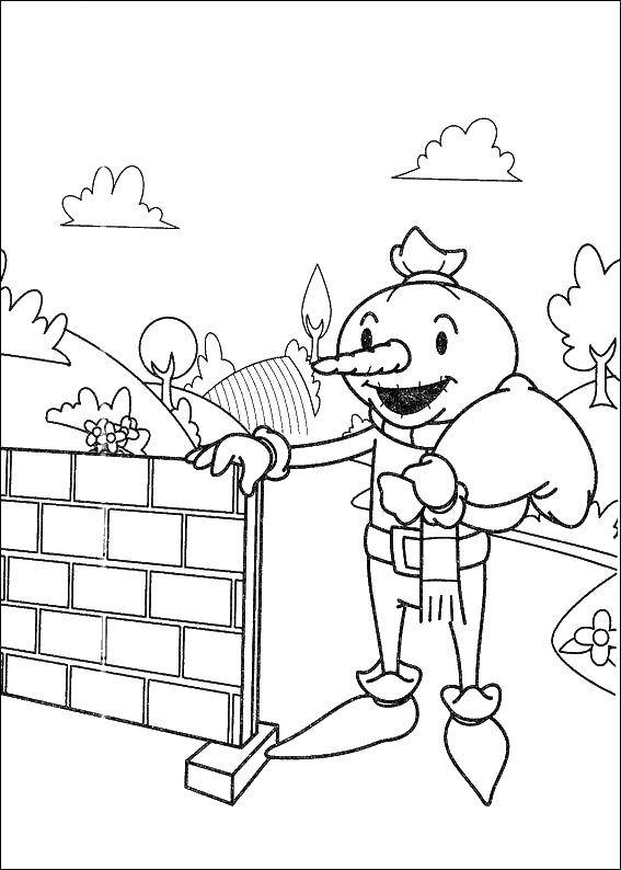 Coloring Scarecrow.. Category Bob the Builder. Tags:  Builder, tools, building.