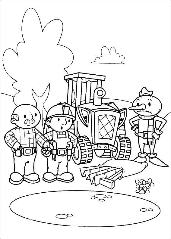 Coloring Workers. Category Bob the Builder. Tags:  Builder, tools, building.