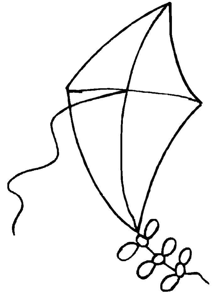 Coloring A kite soars in the sky. Category a kite. Tags:  a kite.