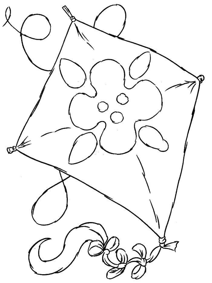 Coloring Snake print. Category a kite. Tags:  a kite.