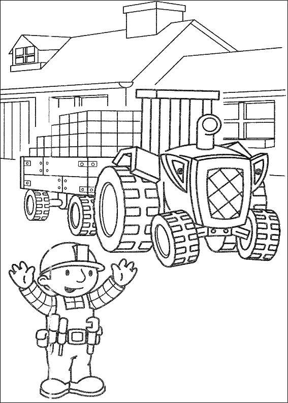 Coloring Bob works. Category Bob the Builder. Tags:  Builder, tools, building.