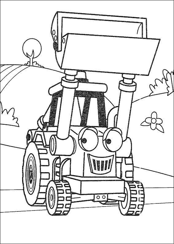 Coloring Bulldozer.. Category Bob the Builder. Tags:  Builder, tools, building.