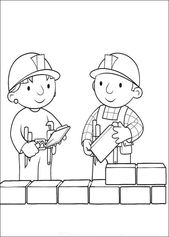 Coloring Stacked bricks. Category Bob the Builder. Tags:  Builder, tools, building.