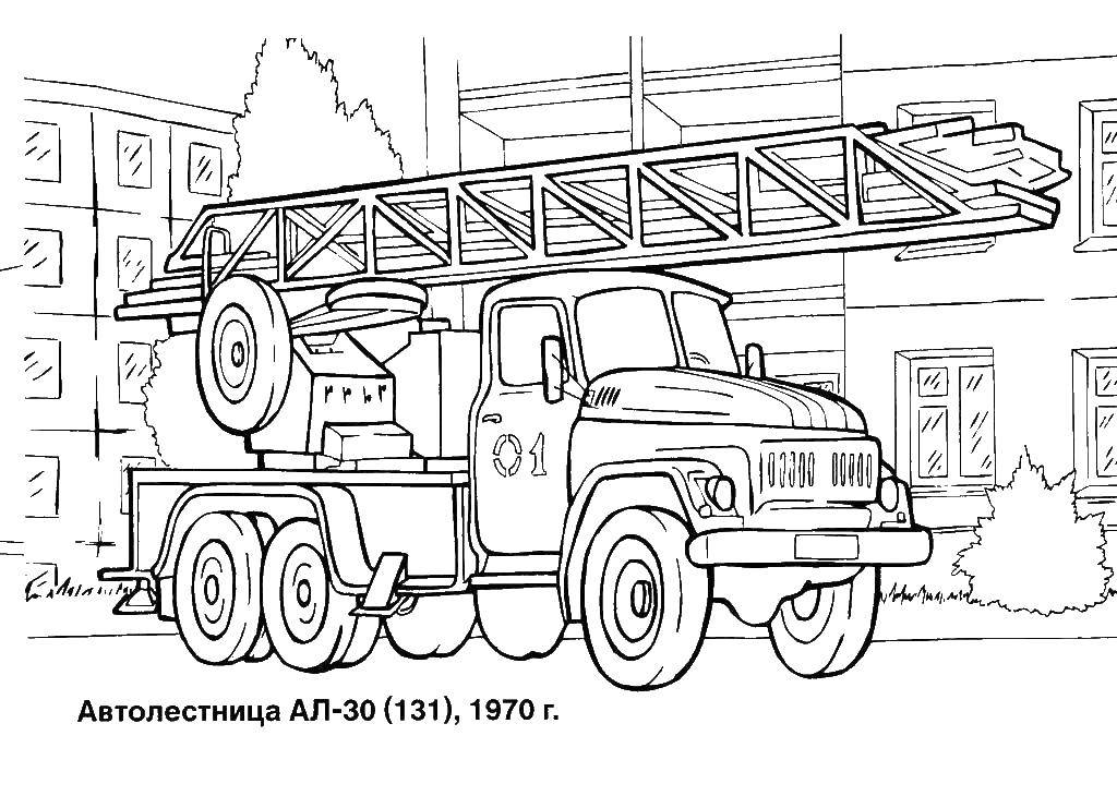 Coloring Al 30. Category fire truck. Tags:  Transport, car.