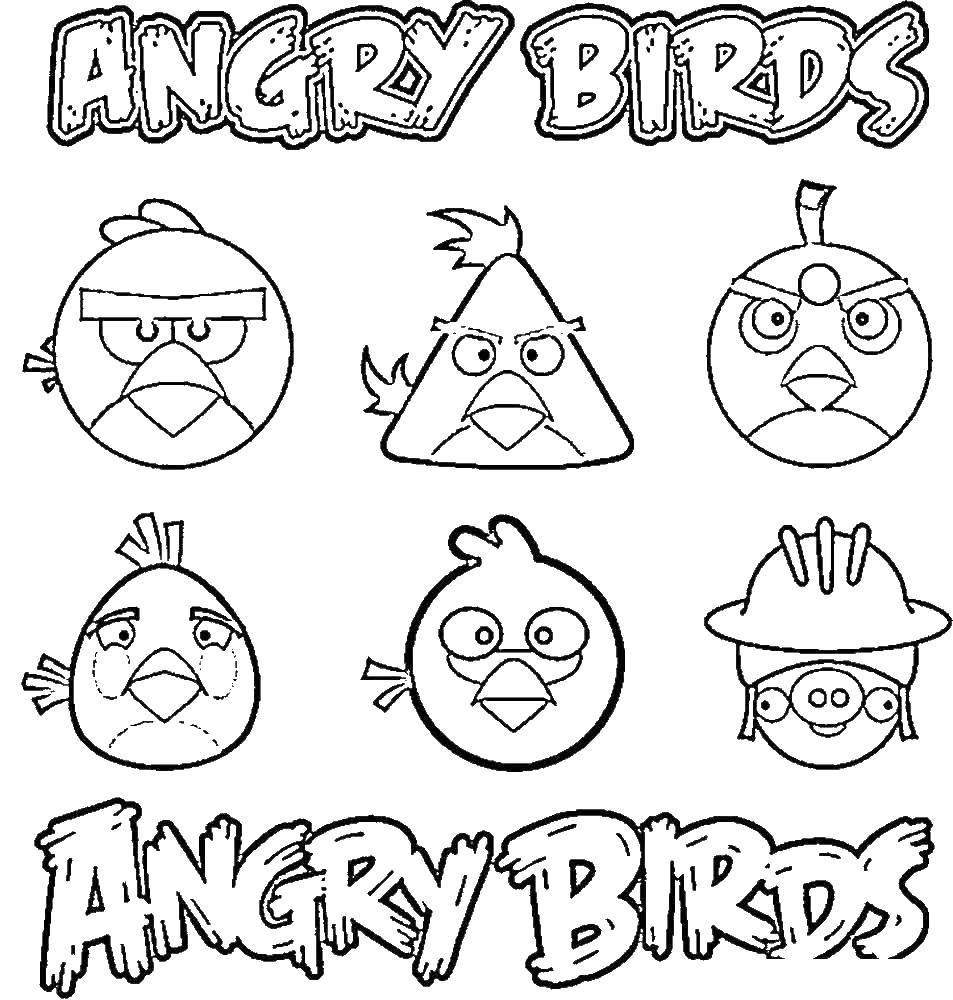 Coloring Angry birds. Category for boys . Tags:  angry birds.