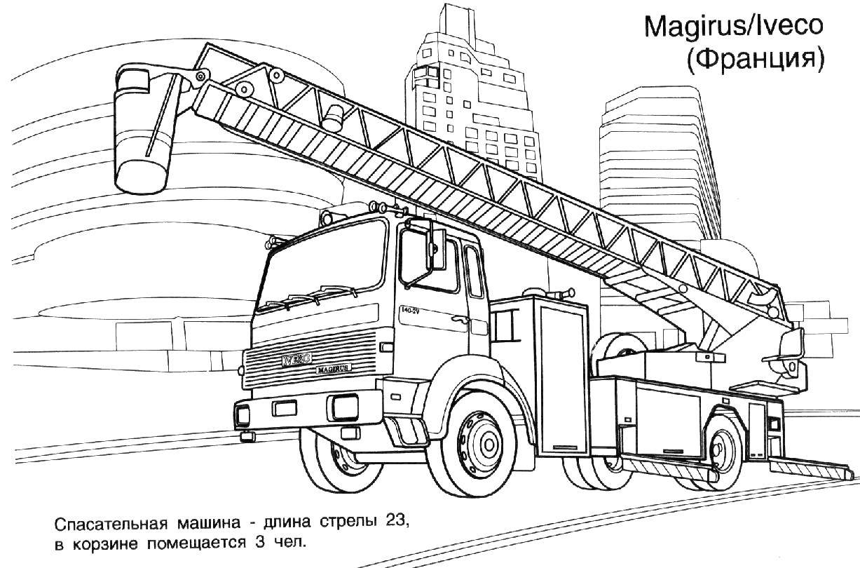 Coloring Rescue machine. Category fire truck. Tags:  Transport, car.