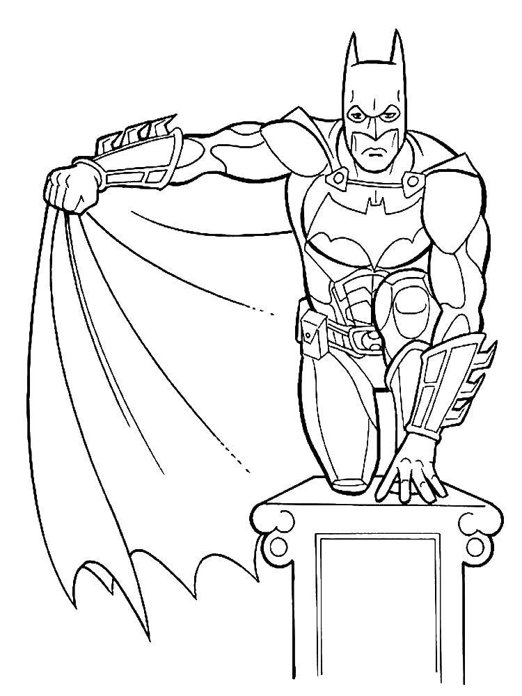 Coloring Batman. Category for boys . Tags:  Batman, superheroes.