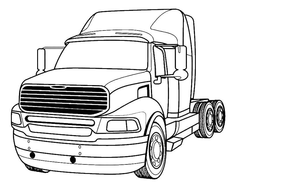 Coloring KAMAZ. Category for boys . Tags:  KAMAZ.