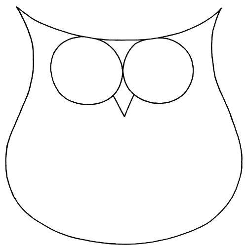 Coloring Contour sowosky. Category The contours for cutting out the birds. Tags:  Birds, owl.