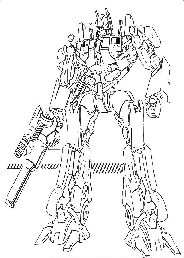 Coloring Transformer. Category for boys . Tags:  transformer.