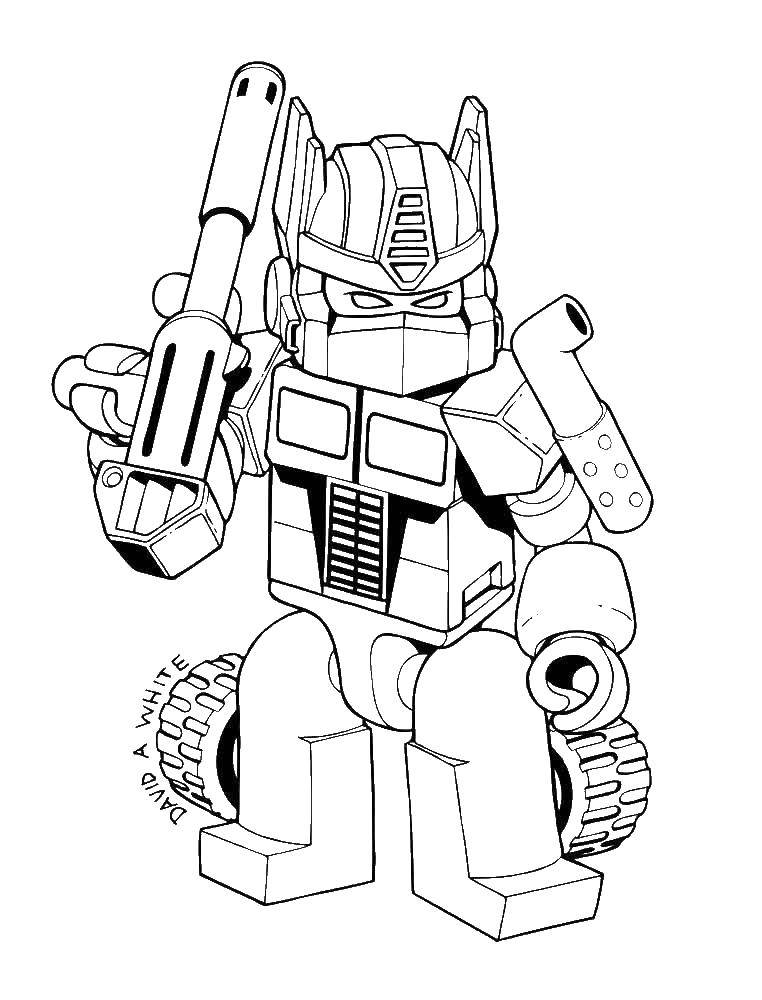 Coloring Small transformer. Category transformers. Tags:  transformer, robot.