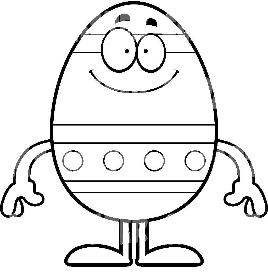 Название: Раскраска Весёлое яйцо. Категория: Яйца. Теги: яйцо.