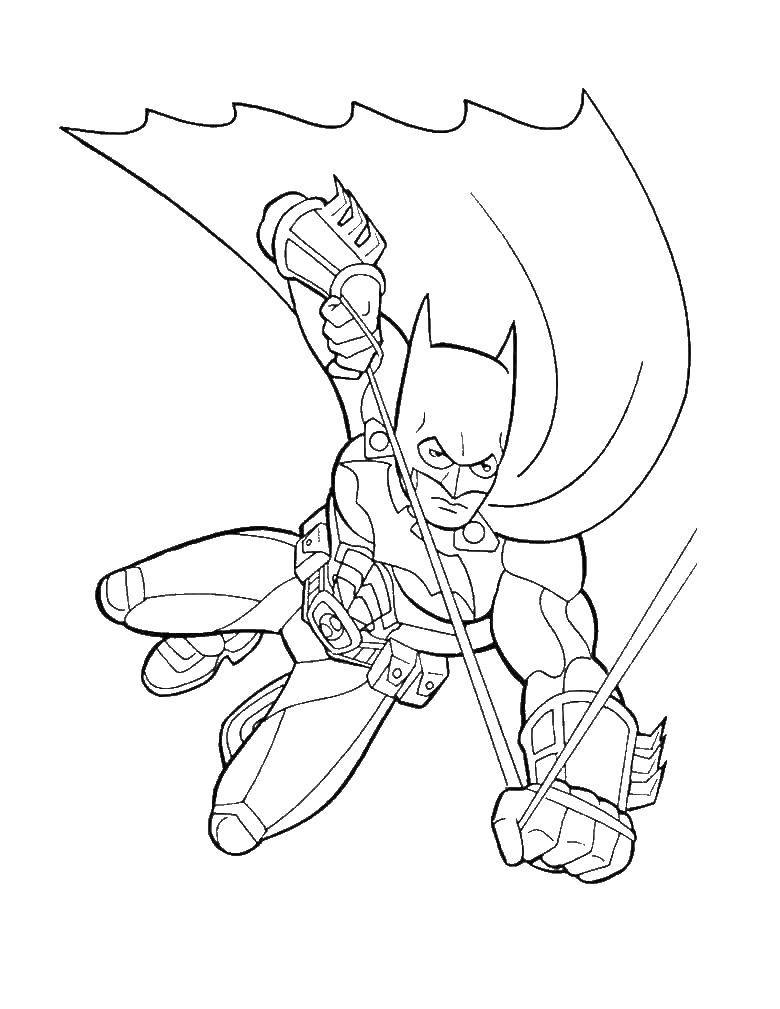 Coloring Batman. Category for boys . Tags:  Batman, superheroes.