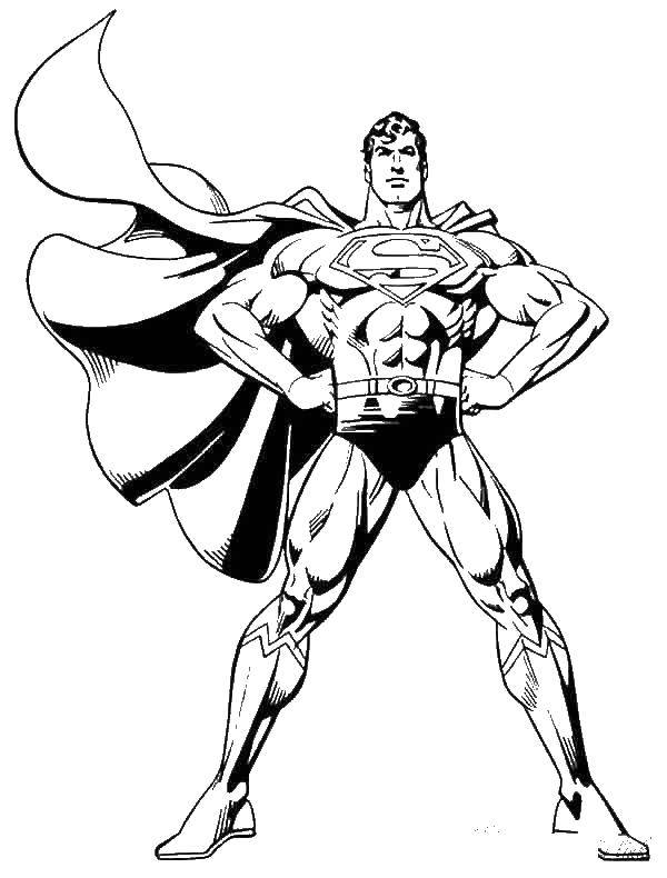 Coloring Superman. Category superheroes. Tags:  Superman.