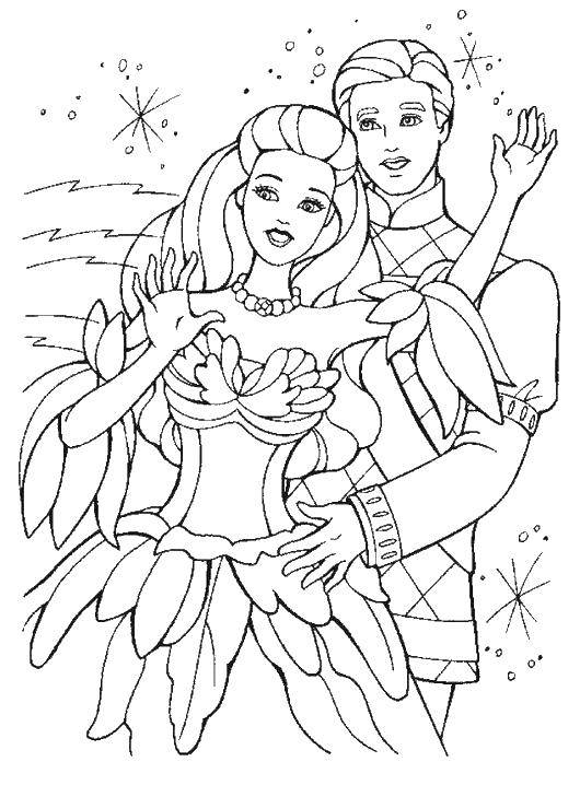Coloring Barbie the Swan and the Prince. Category Barbie . Tags:  Barbie .