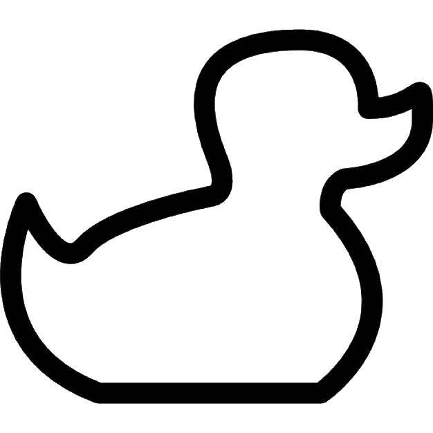 Coloring Contour ducks. Category The contours for cutting out the birds. Tags:  Duck, bird.