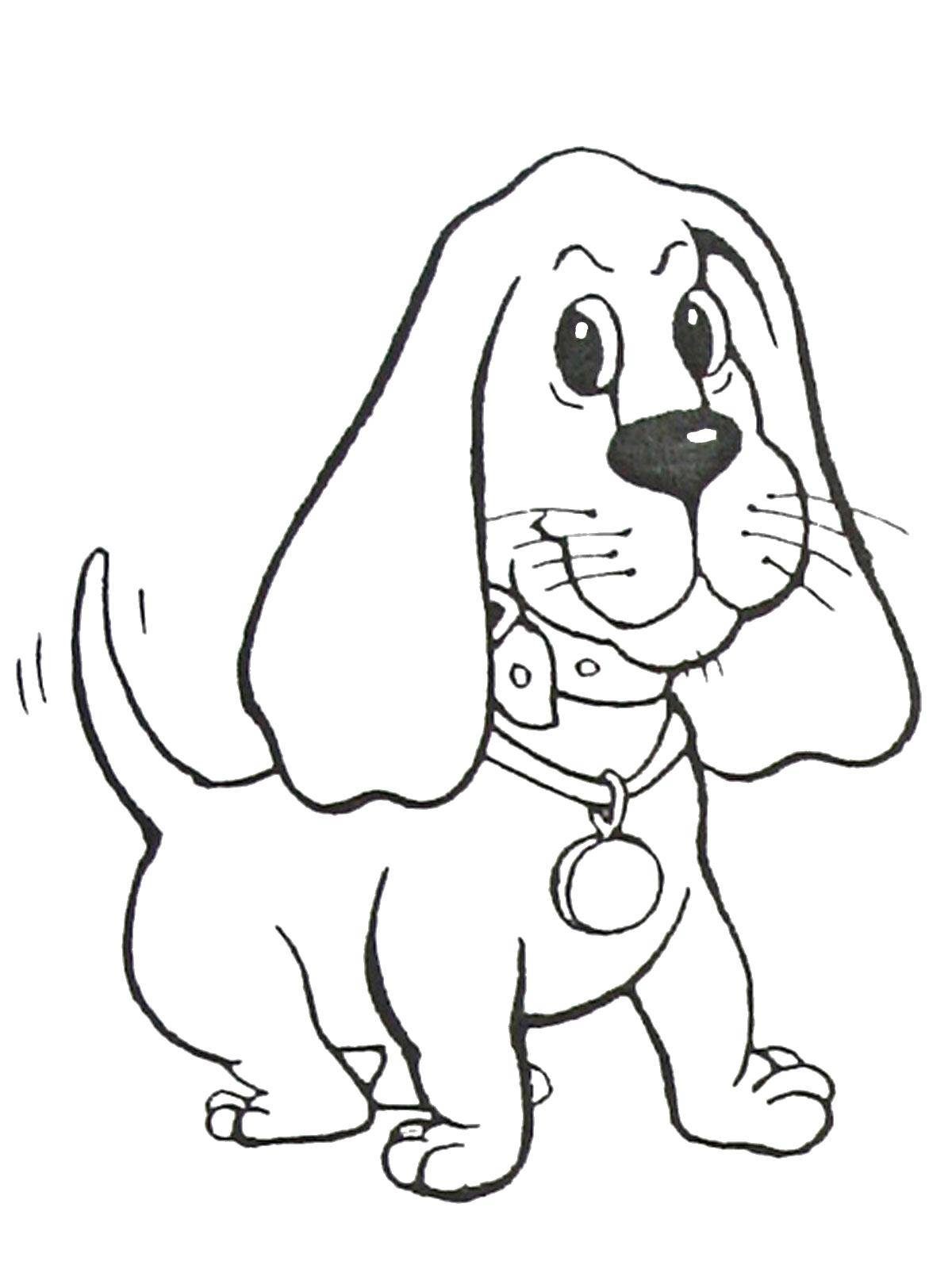 Coloring Faithful doggie. Category Pets allowed. Tags:  Animals, dog.