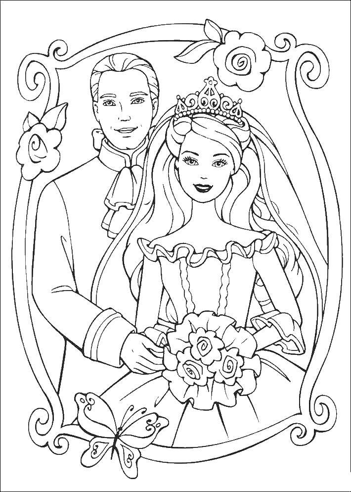 Coloring Barbie and Ken. Category Barbie . Tags:  Barbie .