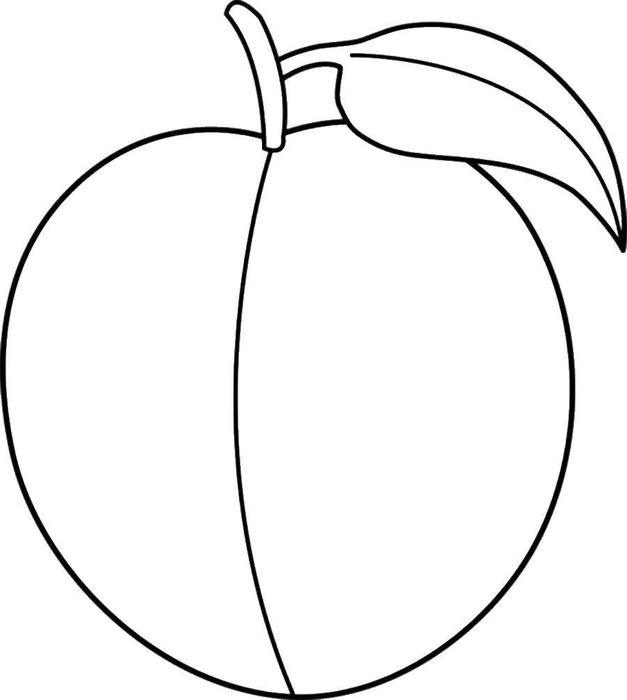 Coloring Peach. Category fruits. Tags:  fruits.