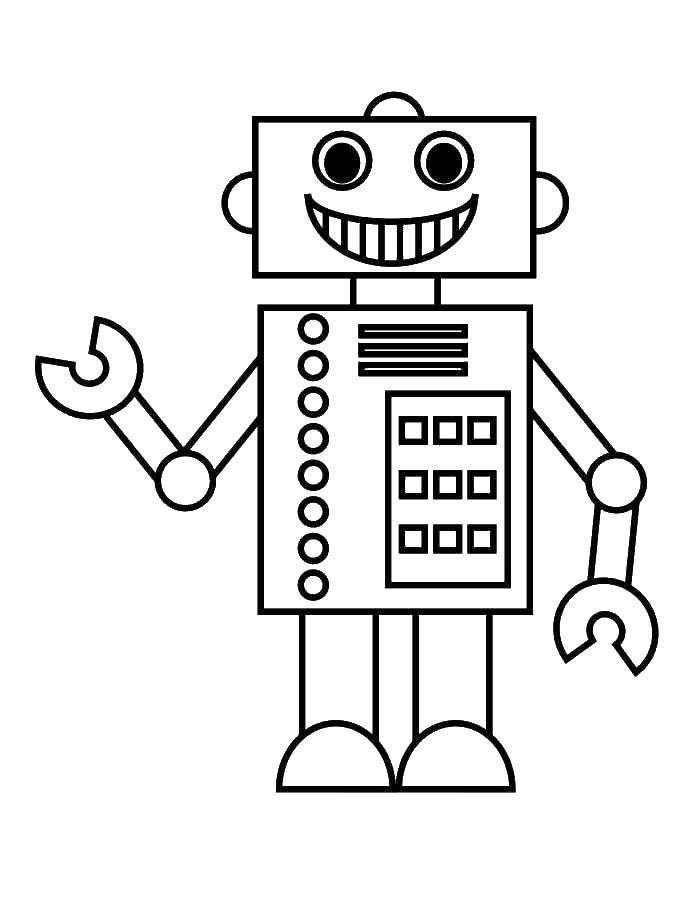 Опис: розмальовки  Доброзичливий робот. Категорія: роботи. Теги:  Робот.