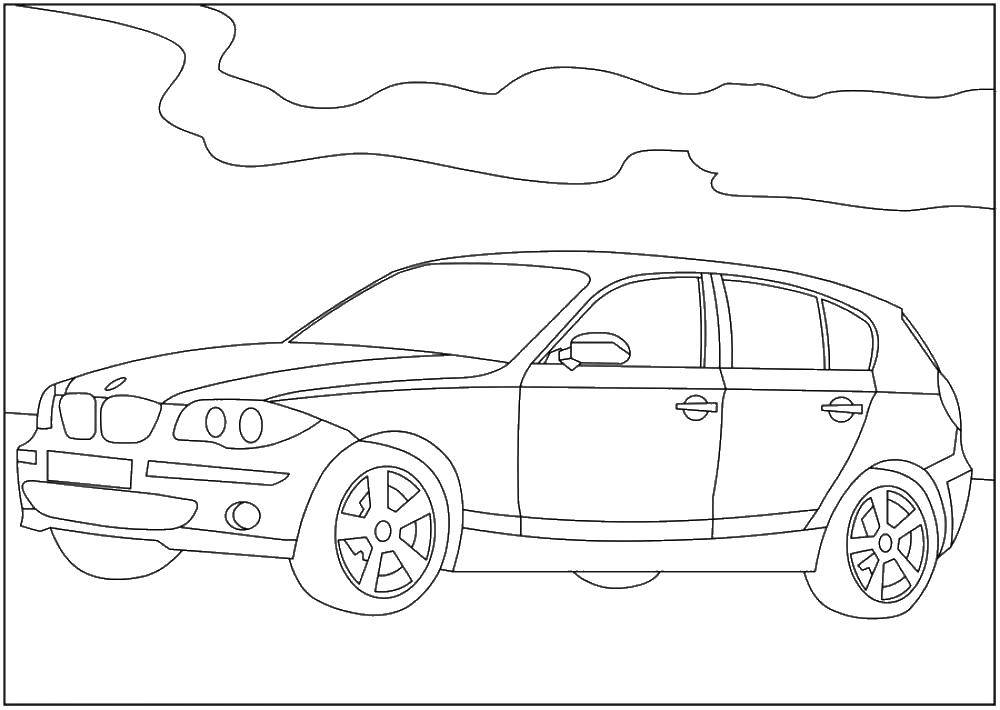 Coloring BMW. Category machine . Tags:  car, transportation, BMW.