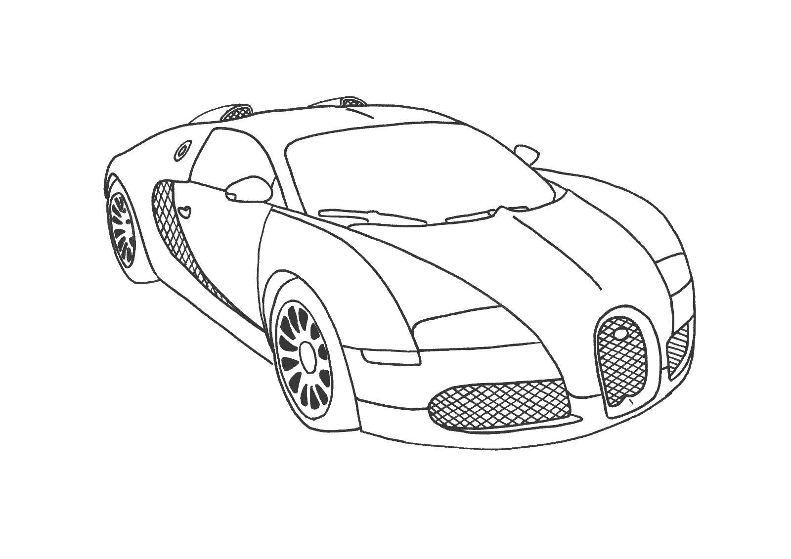 Coloring Bugatti. Category machine . Tags:  cars, Bugatti.