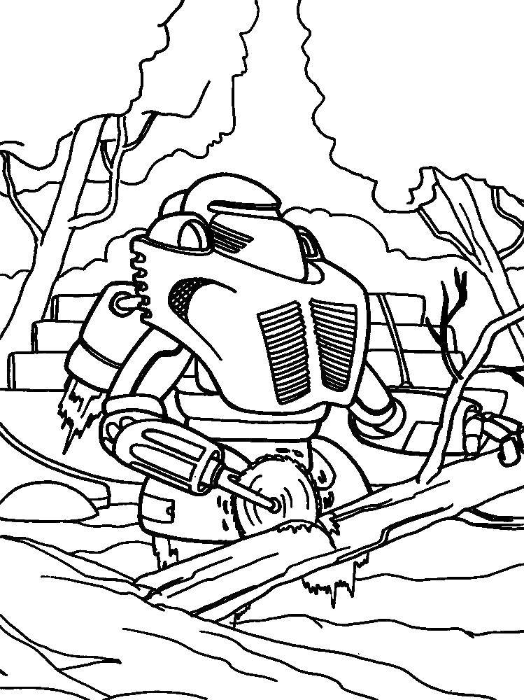 Coloring Working robot. Category robots. Tags:  Robot.