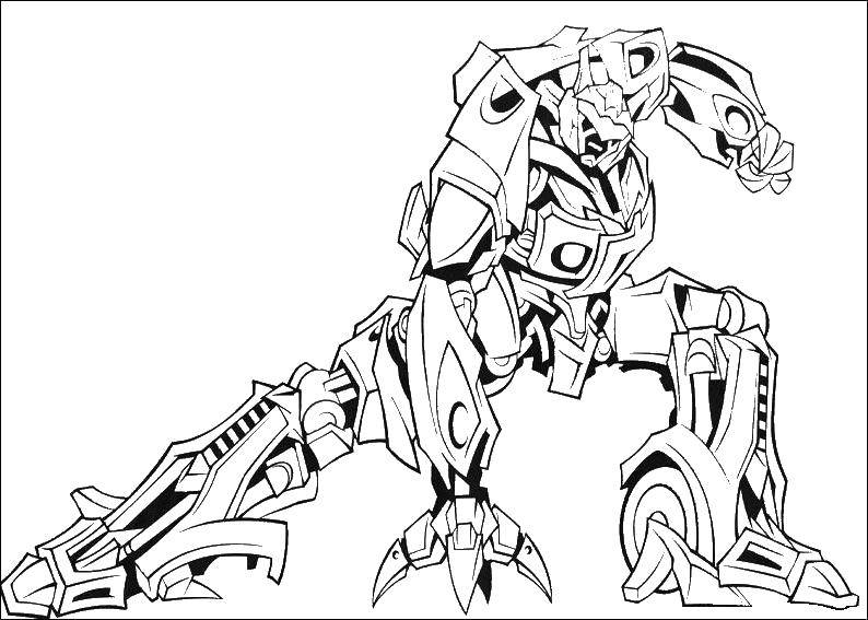 Coloring Bold robot. Category robots. Tags:  Robot.