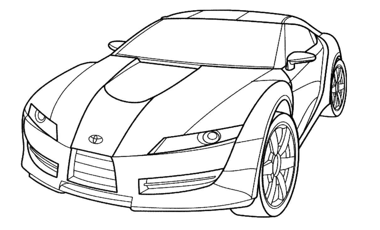Coloring Tayota. Category machine . Tags:  Toyota, cars, cars.
