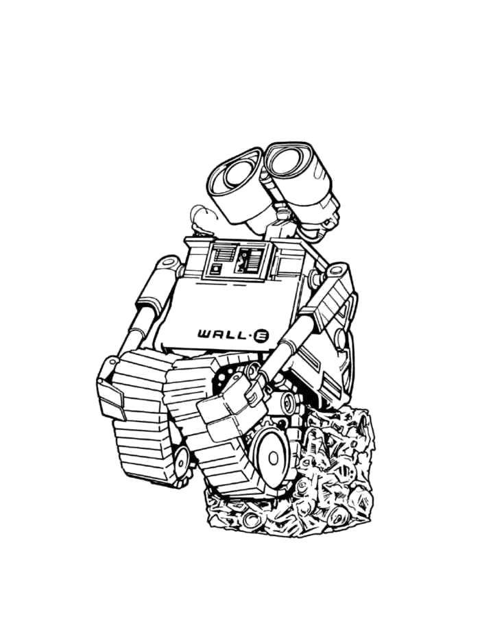 Coloring Wally. Category robots. Tags:  Robot.